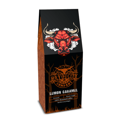 12 ounce bag of Lemon Caramel coffee from Bayou City Coffee 
